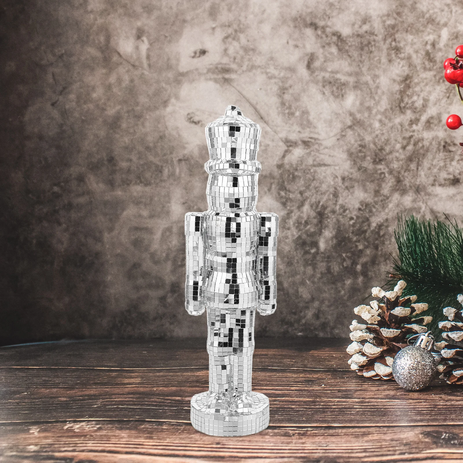 

Christmas Living Room Ornament Tabletop Decor Nutcracker Candy Soldier Crystal Home