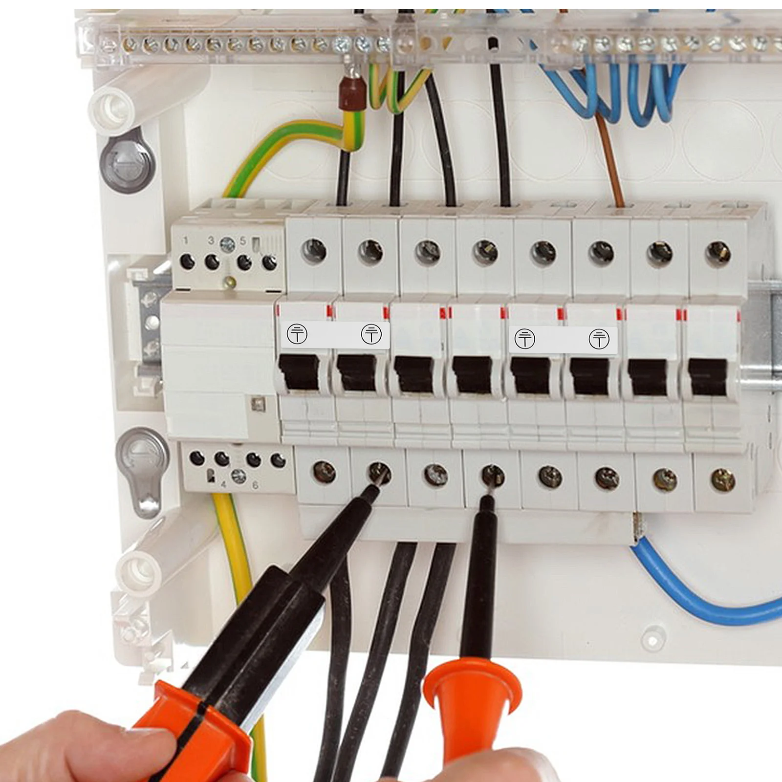 100 pegatinas de identificación de cableado eléctrico de plata tonta, señales de advertencia de pegamento