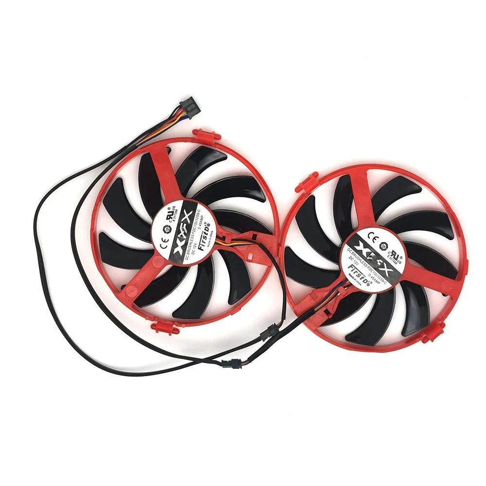 Le nouveau ventilateur de refroidisseur de FDC10U12S9-C remplacent jas460 pour XFX Radeon RX 460 double Dissipation foucorporelle le ventilateur de refroidissement de carte