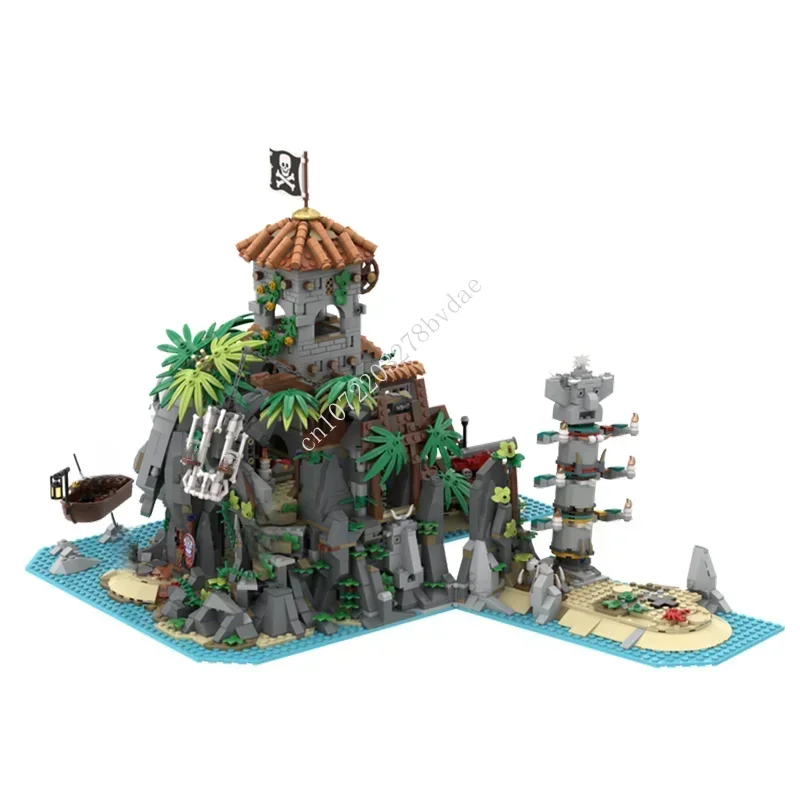 3123PCS Treasure Island - Pirates of Barracuda Bay Creative Compatible Building Block BrickChildren\'s Toy Christmas Gifts