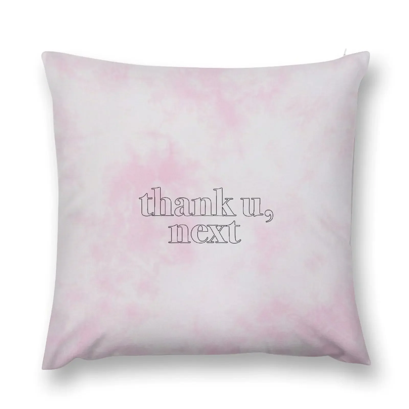 thank u, next light pink tie dye Throw Pillow anime girl pillow cover luxury Couch Pillows pillow