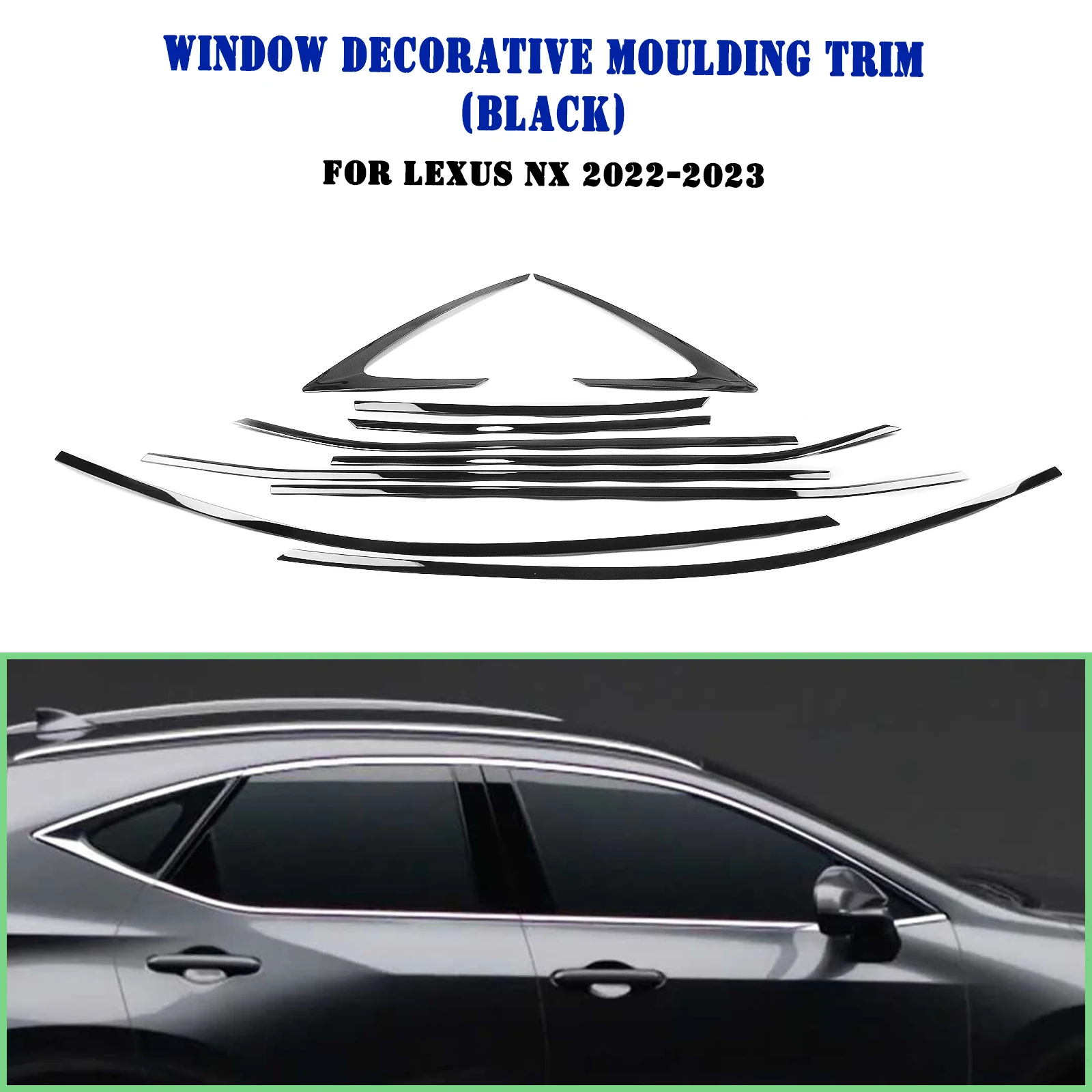 

Window Weatherstrip Door Seal Moulding Trim For Lexus NX 2022-2023