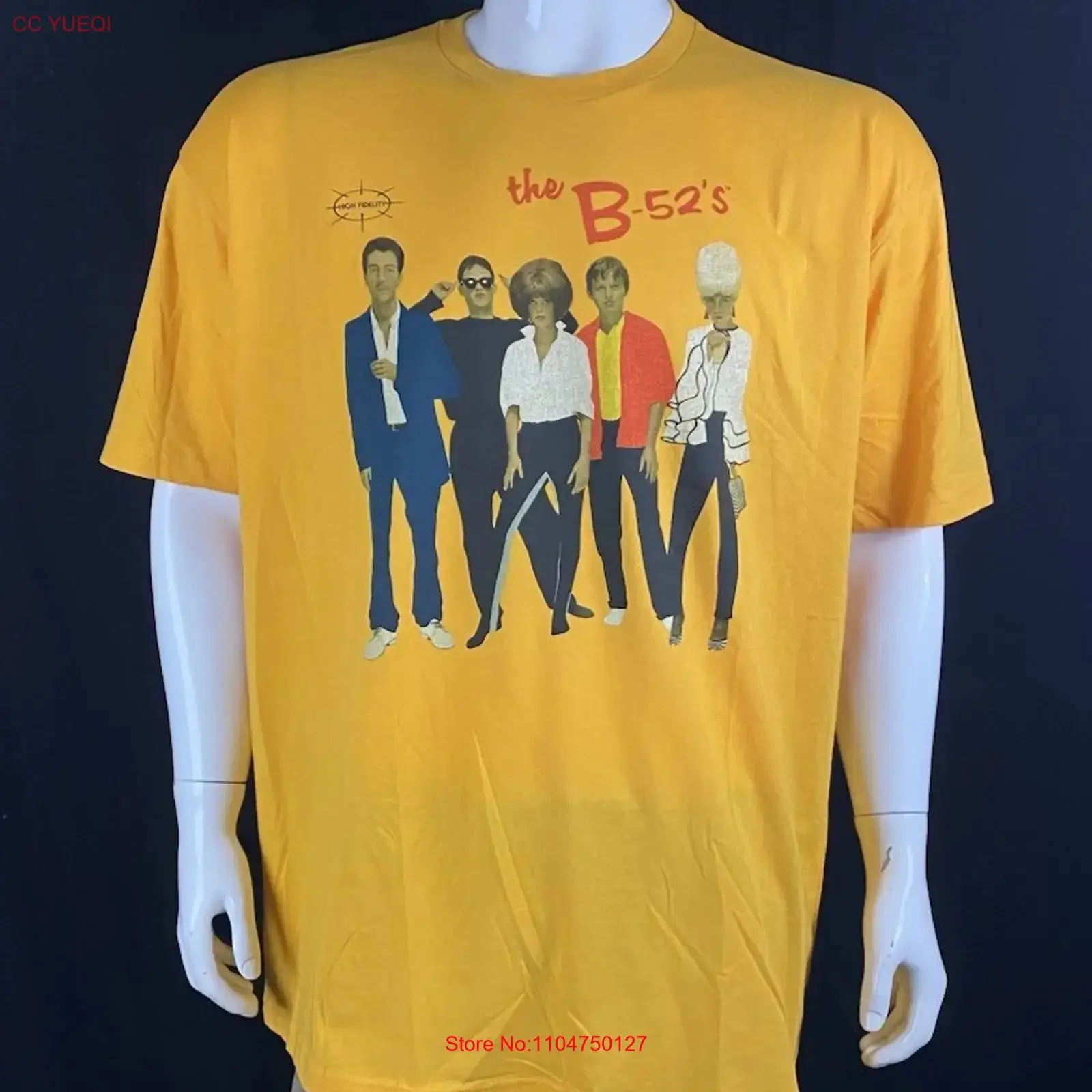 the B 52 s Authentic Farewell Tour 2022 Yellow T Shirt A Grade Men's Size 2XL vintage Washed streetwear Stretched Breathable