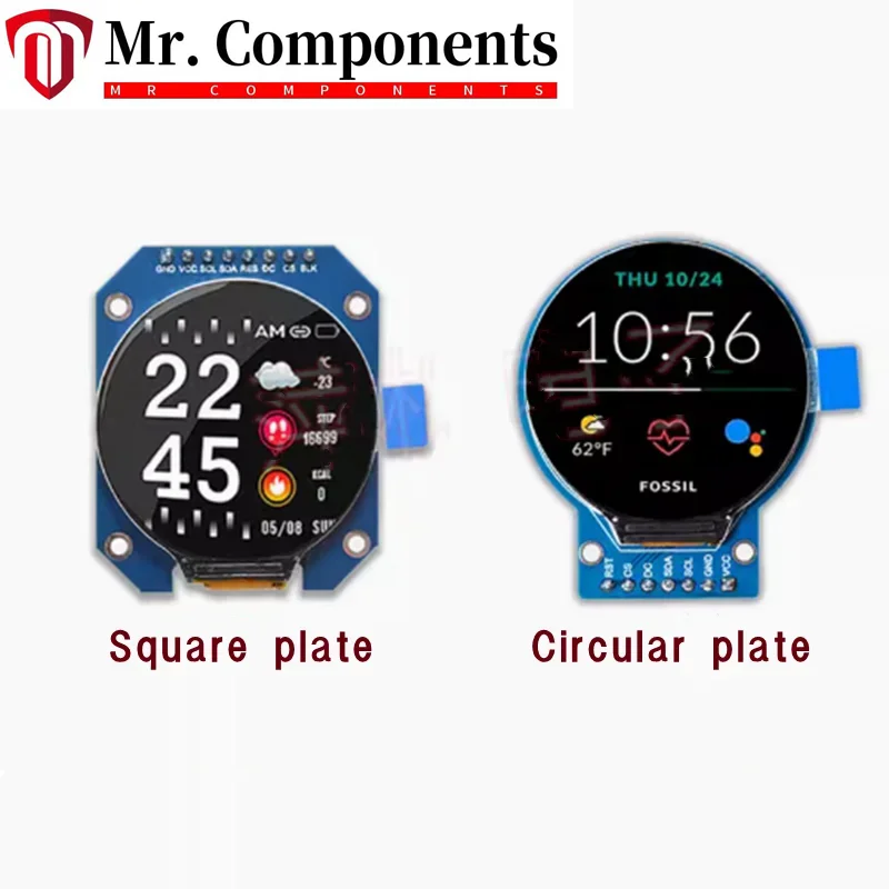 1PCS 1.28 inch round screen Capacitive touch round display HD ips LCD GC9A01 Drive capacitive screen In stock