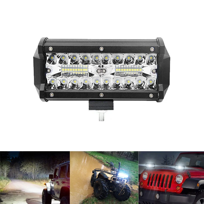 

7 Inch LED Work Light 12V 24V Yellow White LED Light Bar for Truck Boat 4x4 Jeep 4wd Atv LED Work Light Car Fog Light