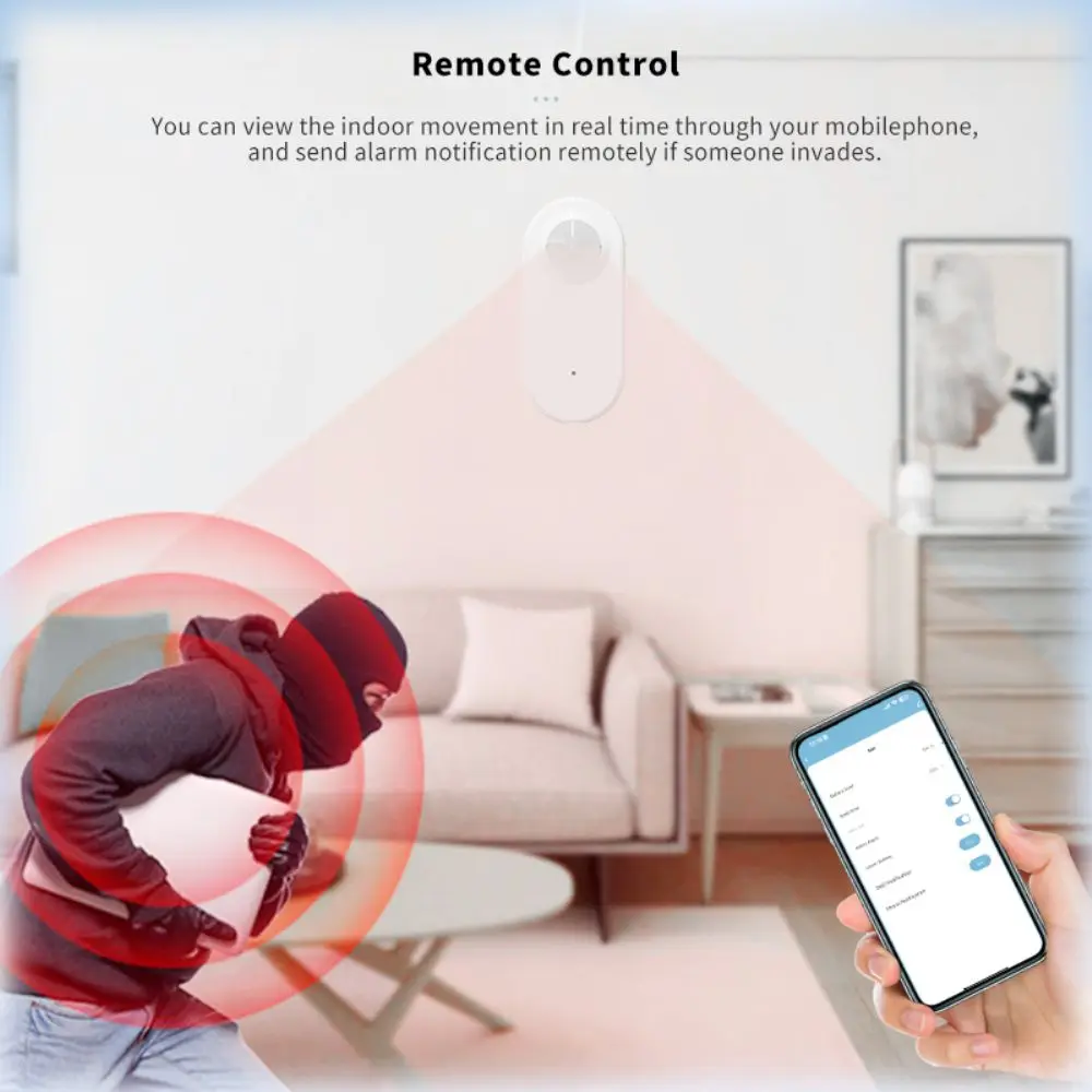 Imagem -04 - Zigbee-tuya Wifi Detector de Presença Humana Corpo Inteligente Sensor Pir Onda sem Fio Sensores de Movimento Suporte Alexa Google Assistant