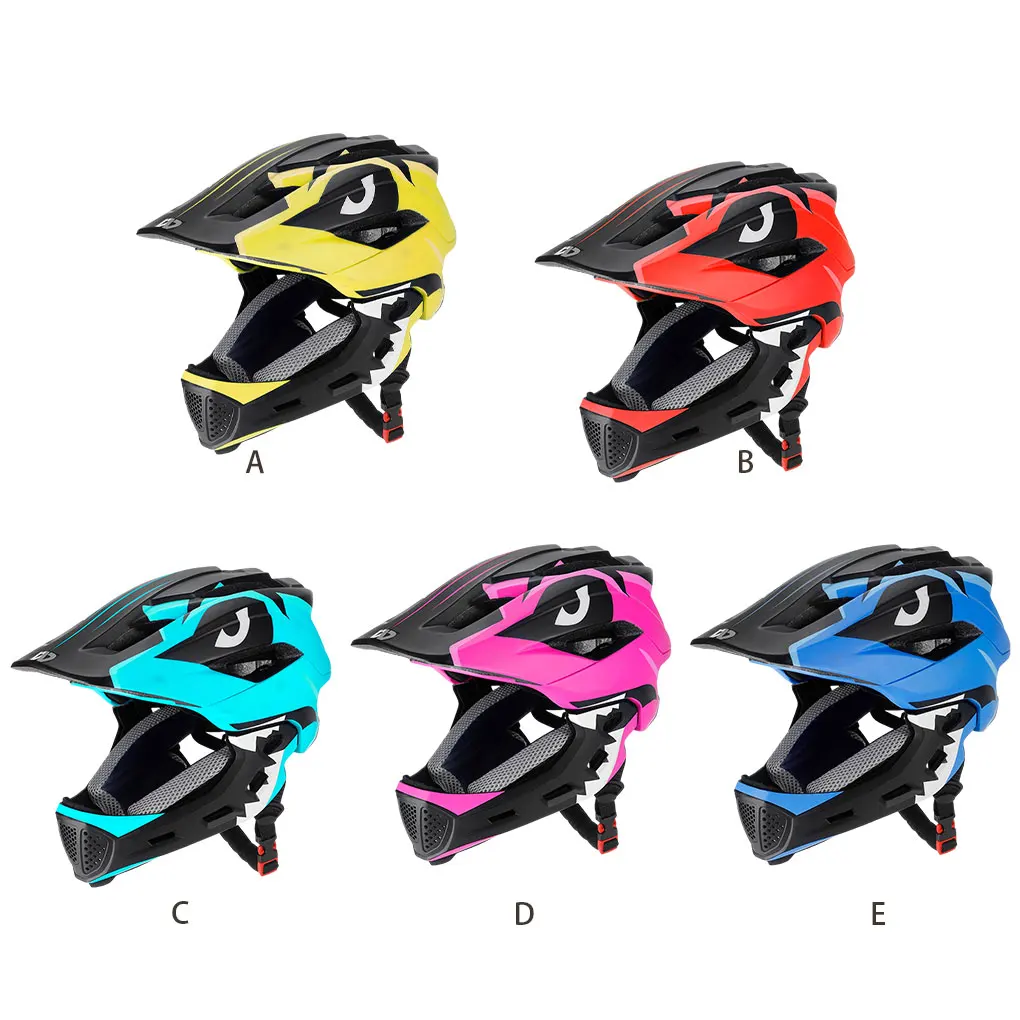 

Kids Bike Helmet Detachable Full Face Multiple Wearing Methods For Flexibility And Thick Cheek Pads