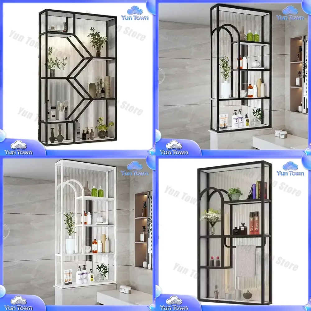 Half Wall Screen Partition Storage Cabinet for Changhong Glass Wrought Iron Shoe Cabinet