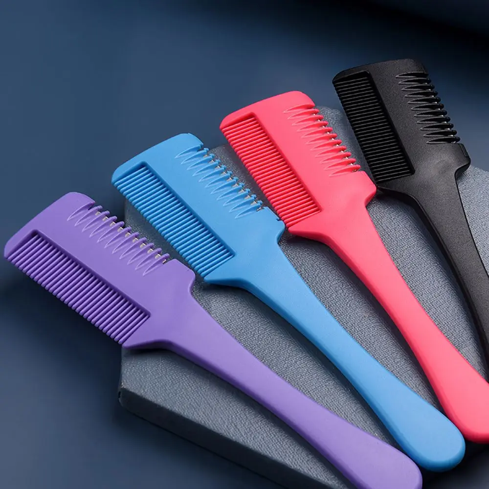 

DIY Hair Salon Thinning Trimming Hair Styling Hair Cutting Comb Hair Trimmer with Razor Blades Thinning Comb Hairdressing Tool