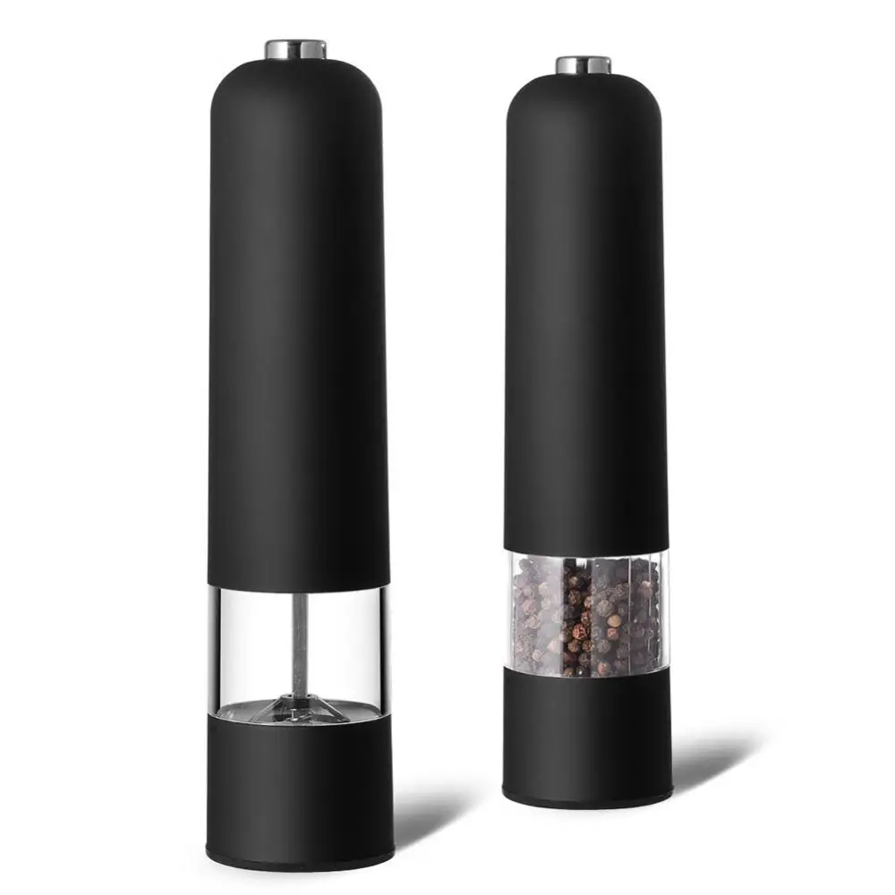 Automatic Salt Pepper Grinder Electric Spice Mill Grinder Seasoning Adjustable Coarseness Kitchen Tools Grinding For Cooking BBQ