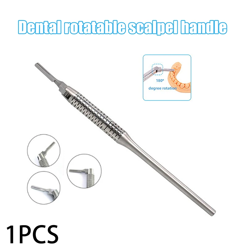 1 Pcs Dental Scalpel Handle Adjustable Surgical Operation Knife Handle Stainless Steel Dental Tools