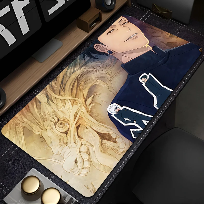 Design sense Mouse Pad Large Gamer Gaming J-jujutsu Kaisen Geto Speed Keyboard Rubber Lock Edge Desk Mat Office Laptop mousepad