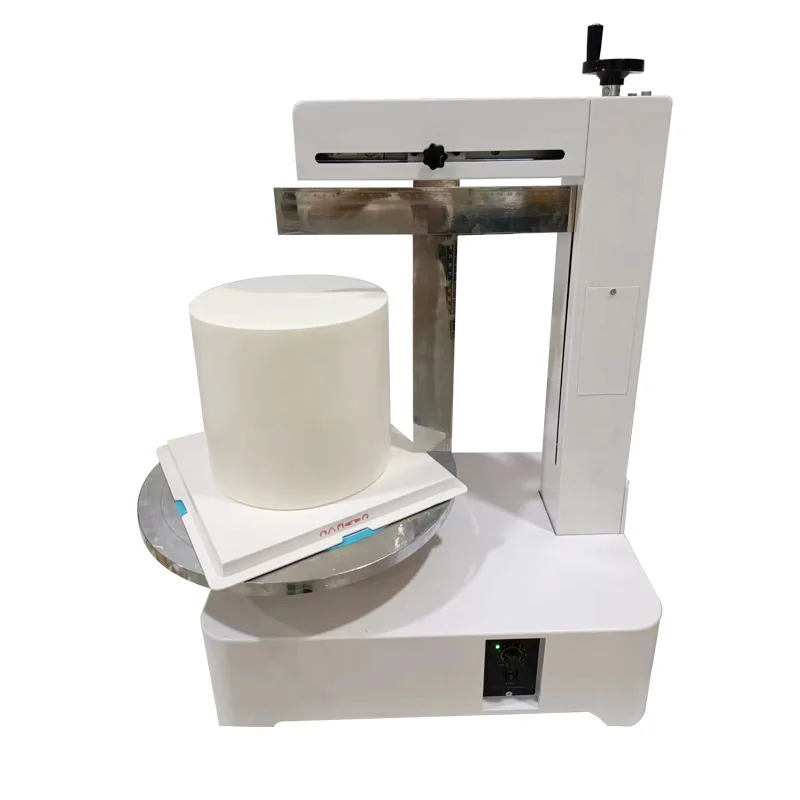 

Automatic birthday Cake Cream Coating Filling Machine cake icing decorating machine Butter cream smoothing coating spreader