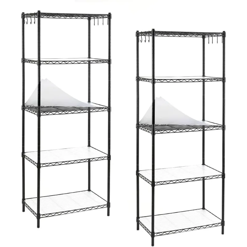 EFINE 2-Pack 5-Shelf Shelving Unit with 5-Shelf Liners, NSF Certified, Adjustable, Steel Organizer Wire Rack