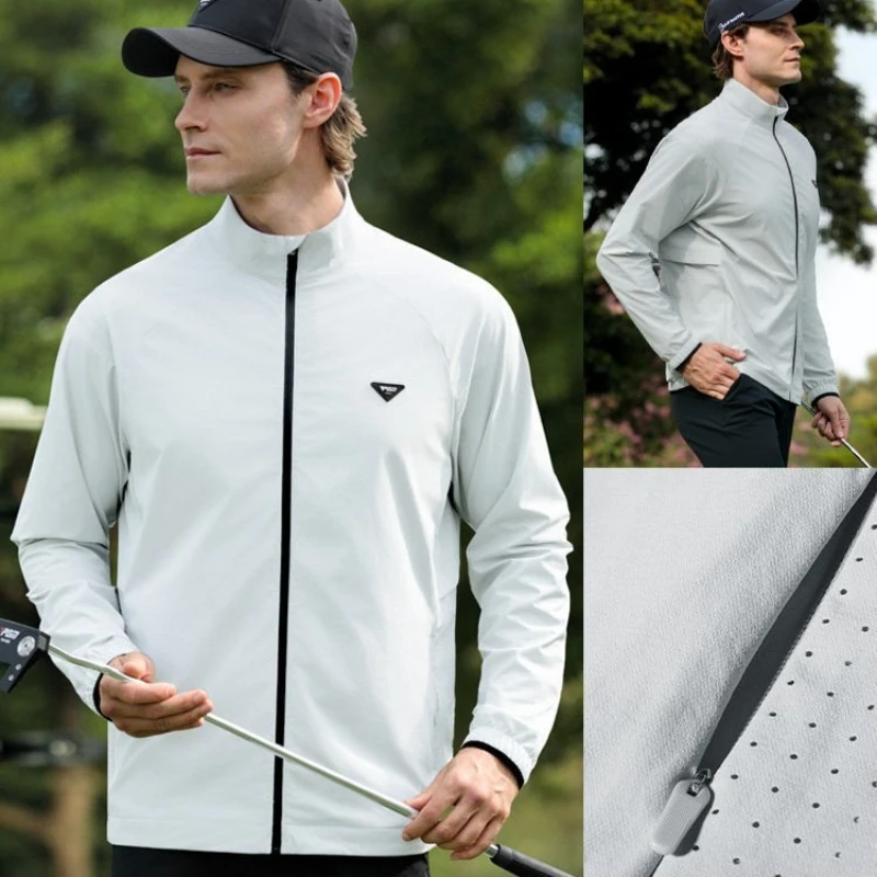 Golf Men's Jacket Summer Stand Up Collar Breathable Sports Top YF864