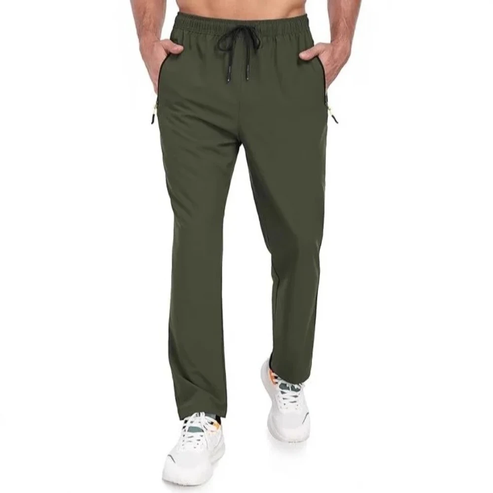 

Men's Elastic Lightweight Ankle Pants with Zipper Pockets Sports Pants for Fitness Training Jogging Pants Home Pants Casual