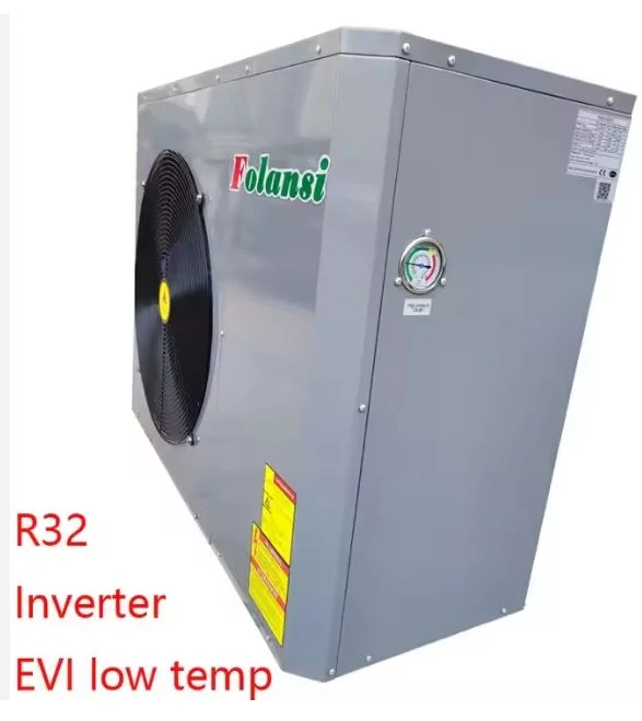 Folansi 13.2KW DC العاكس EVI مصدر الهواء مضخة الحرارة الهواء إلى مضخة حرارة الماء