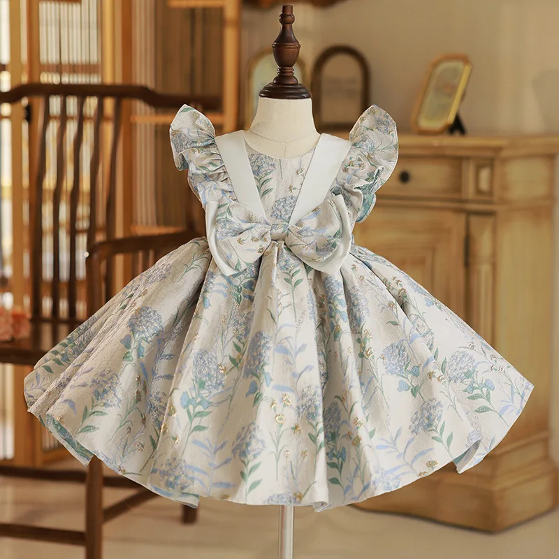 

2024 Spring and Autumn New Durable and Dirty Dress Princess Dress Korean Style Baby Girls Fashion and Versatile