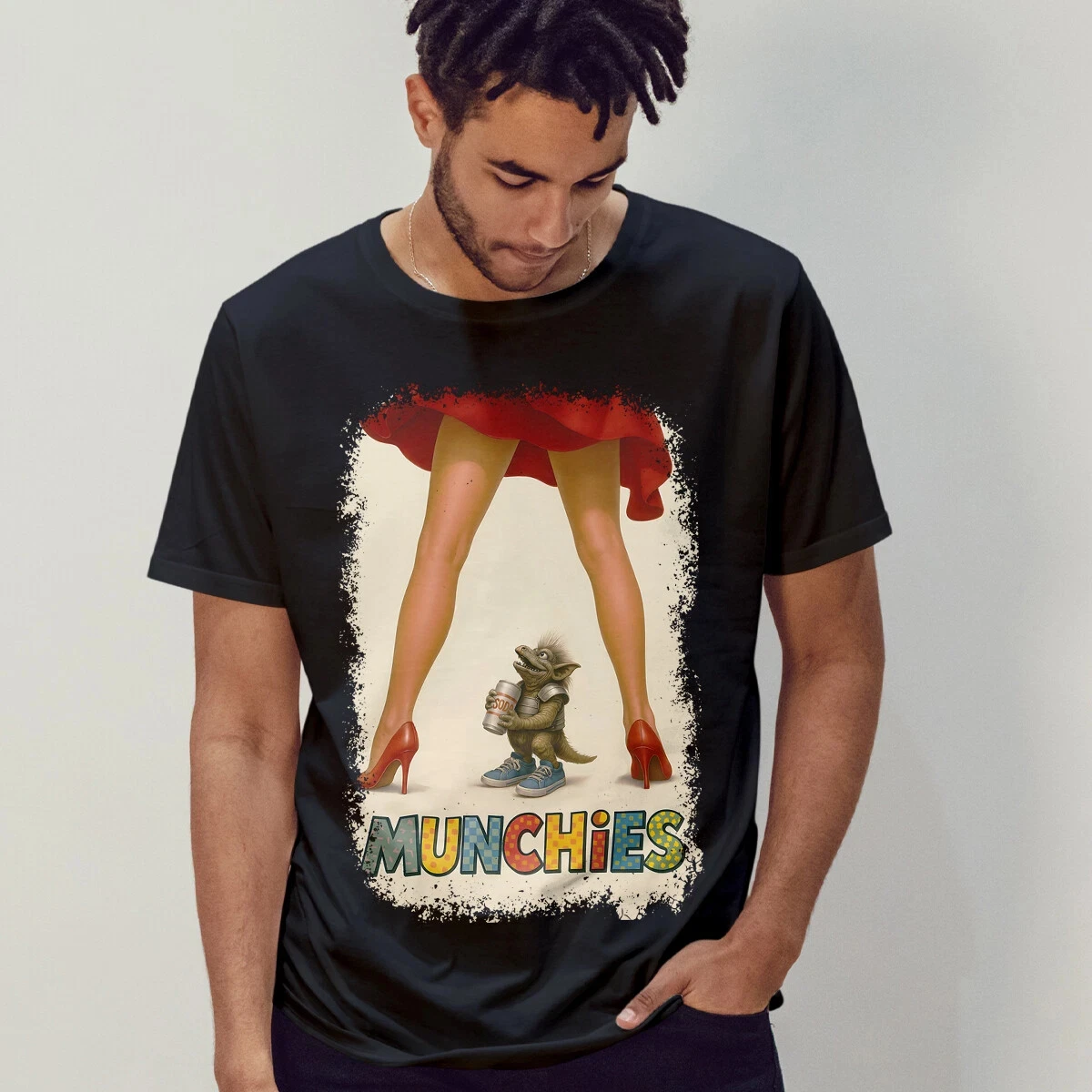 Munchies (1987) Movie Poster Inspired T-Shirt Retro 80s Tee Four season popular unisex cotton T-shirt