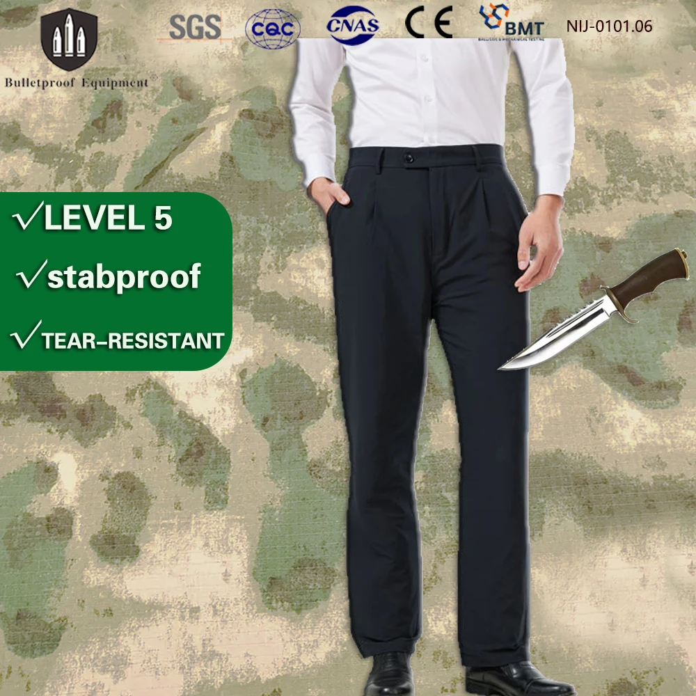 SGS Level 5 Self-defense Stab Proof Pants  Soft Anti-Stab Cut-resistant Outdoor Tactical Business Trousers Survival Protection