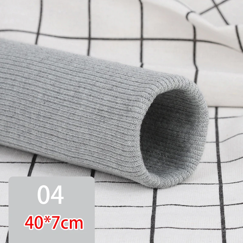 23 Colors Cuffs For Clothes Diy Clothing Cuff Stretchy Threaded Knitted Rib Fabric Jacket Cuff