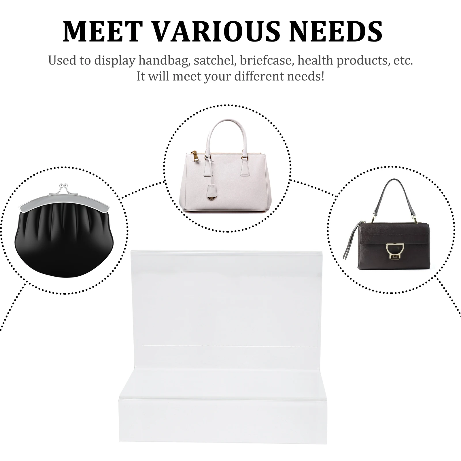 

Purse Organizer for Closet Handbag Display Stand Tote Acrylic Organiser Rack Briefcase