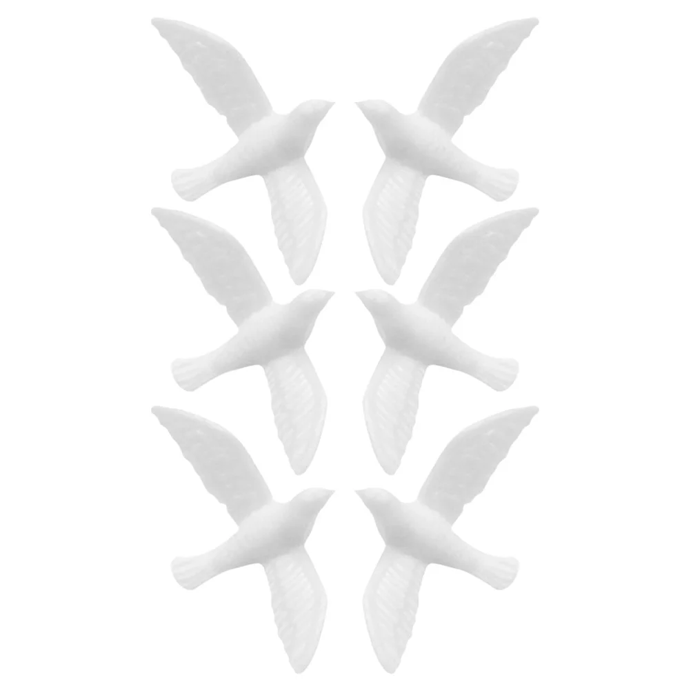 

6 Pcs Little Model Miniature Resin Birds Figurine Exquisite Craftsmanship Home Decor Dollhouse Accessories Desk