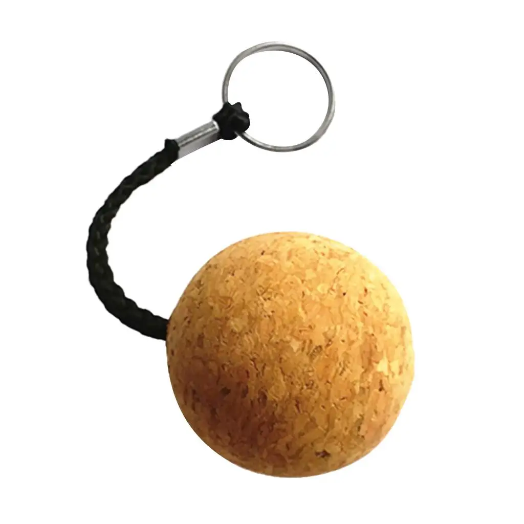 Floating Cork Keyring Buoyant Water Ball Marine Key Float Keychain Accessory for Boating Kayaking Canoe Yachting