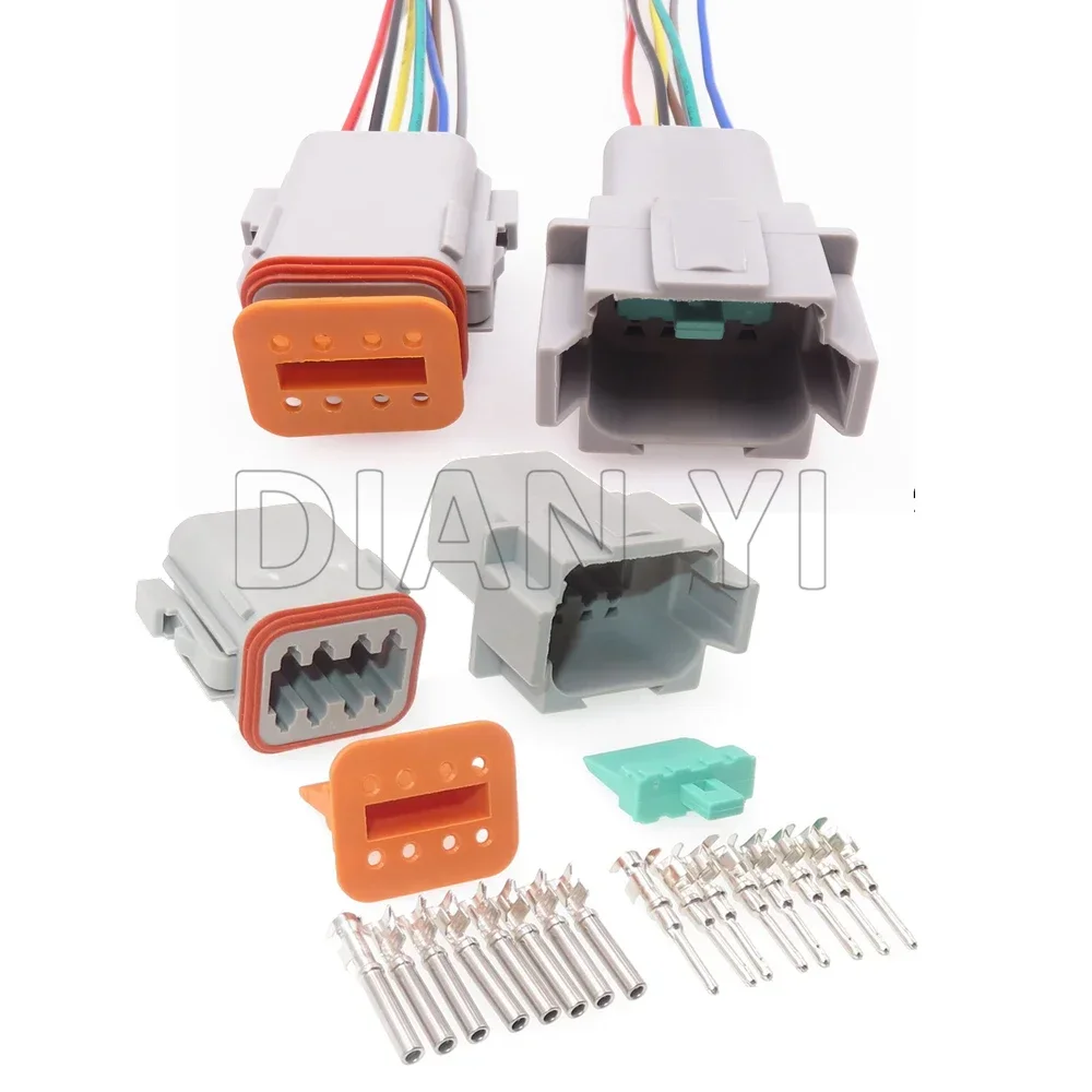 1 Set 8 Way DT06-8S DT04-8P Automobile Wire Socket With Cables AC Assembly Car Running Light Electrical Connector Auto Parts