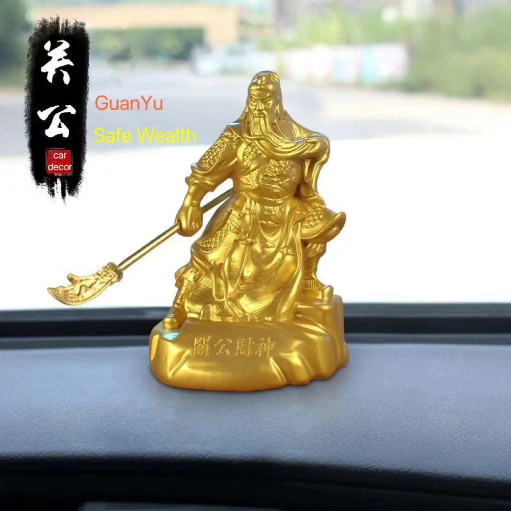 

Guan Gong High-end Car Interior Guan Yu Statue Lucky Feng Shui Guan Er Ye Wealth God Ornaments Car Office Home Decorations Gifts