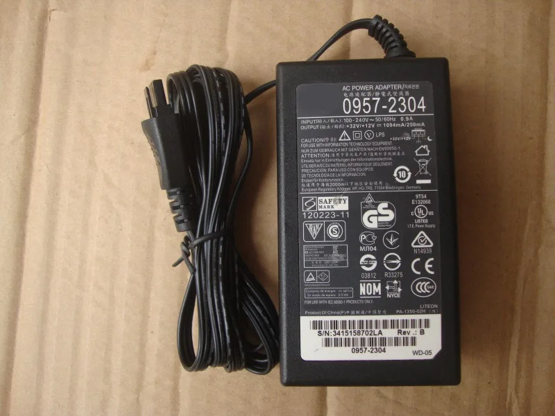 1 X 0957-2304 AC Adapter Charger Power Supply for HP Officejet 6100 6600 6700 7525 7110 7610 7612 3610 3620 Photosmart 7510 7515