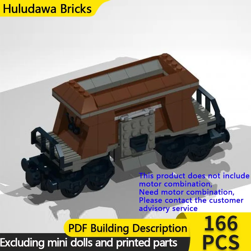 

City Car Model MOC Building Bricks 8-Wheel Ore Hopper Car Modular Technology Children Holiday Gifts Assemble Toys Suit