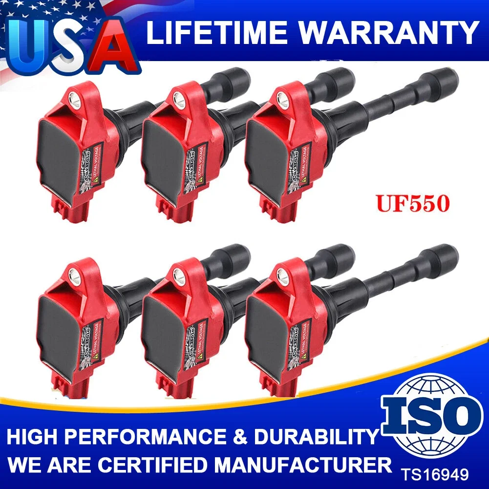 

High Performance Ignition Coil For 2007-12 Infiniti Nissan V6 V8 3.5L 5.0L UF550