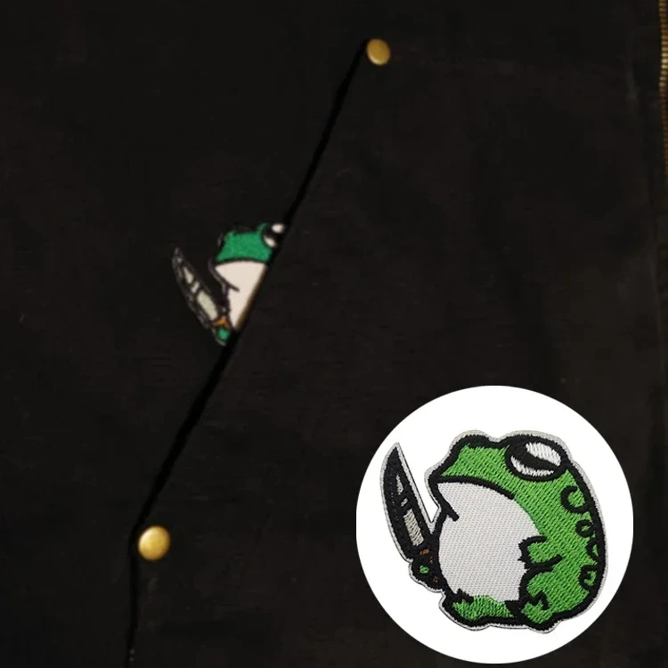 Patches de animais engraçados para roupas, Patches bordados urso Sylloge, Gancho e laço bonito do cão, Emblemas de moral táticos para mochilas