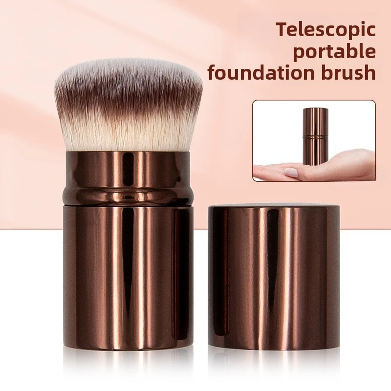Professionelles 3-in-1-Multifunktions-Make-up-Pinsel-Set – tragbares Kosmetikwerkzeug für Foundation, Puder und Rouge mit weichen Borsten.