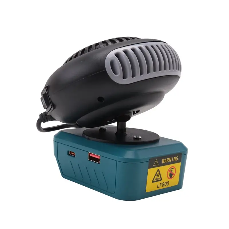 

L60A Power Tool Parts Dual-Mode Fan Heater Warm Air Blower Hot/Cold Wind For 18V Li- Battery Lithium Electric