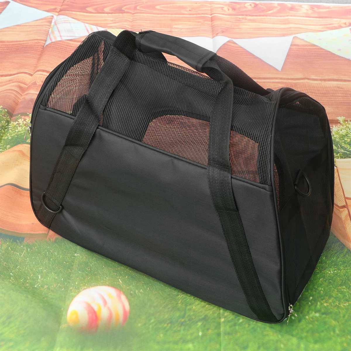 

Pet Carrier Bag Durable Material 4 Sides Ventilated Mesh Large Space Eliminate Anxiety Suitable Sightseeing Camping Travel Trips