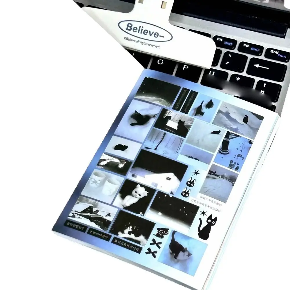 

Creative 24 Pages Y2K Stickers Book Cute Design Retro Style Scrapbooking Stickers Kawaii Removable DIY Journal Stickers