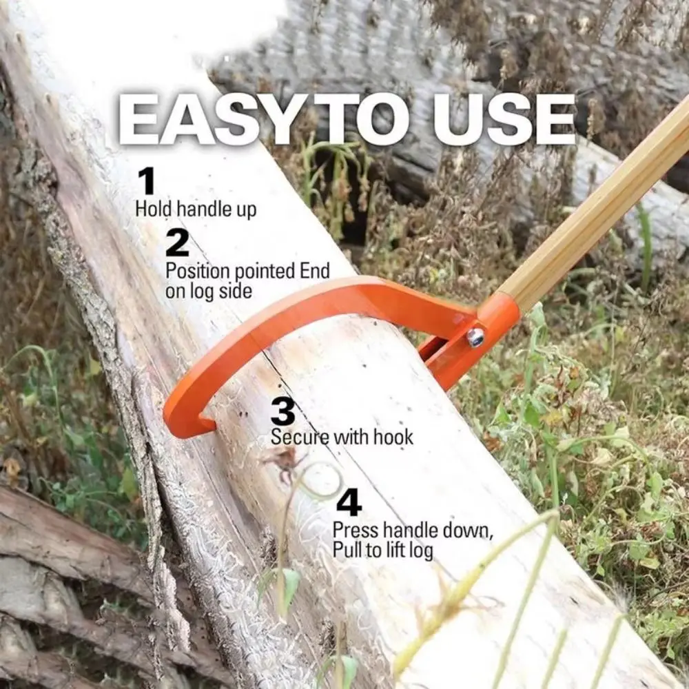 

Rustproof Log Splitter Tool Steel Construction Heavy Duty Tree Cutting Tool Timber Handling Portable Design Wood Puller