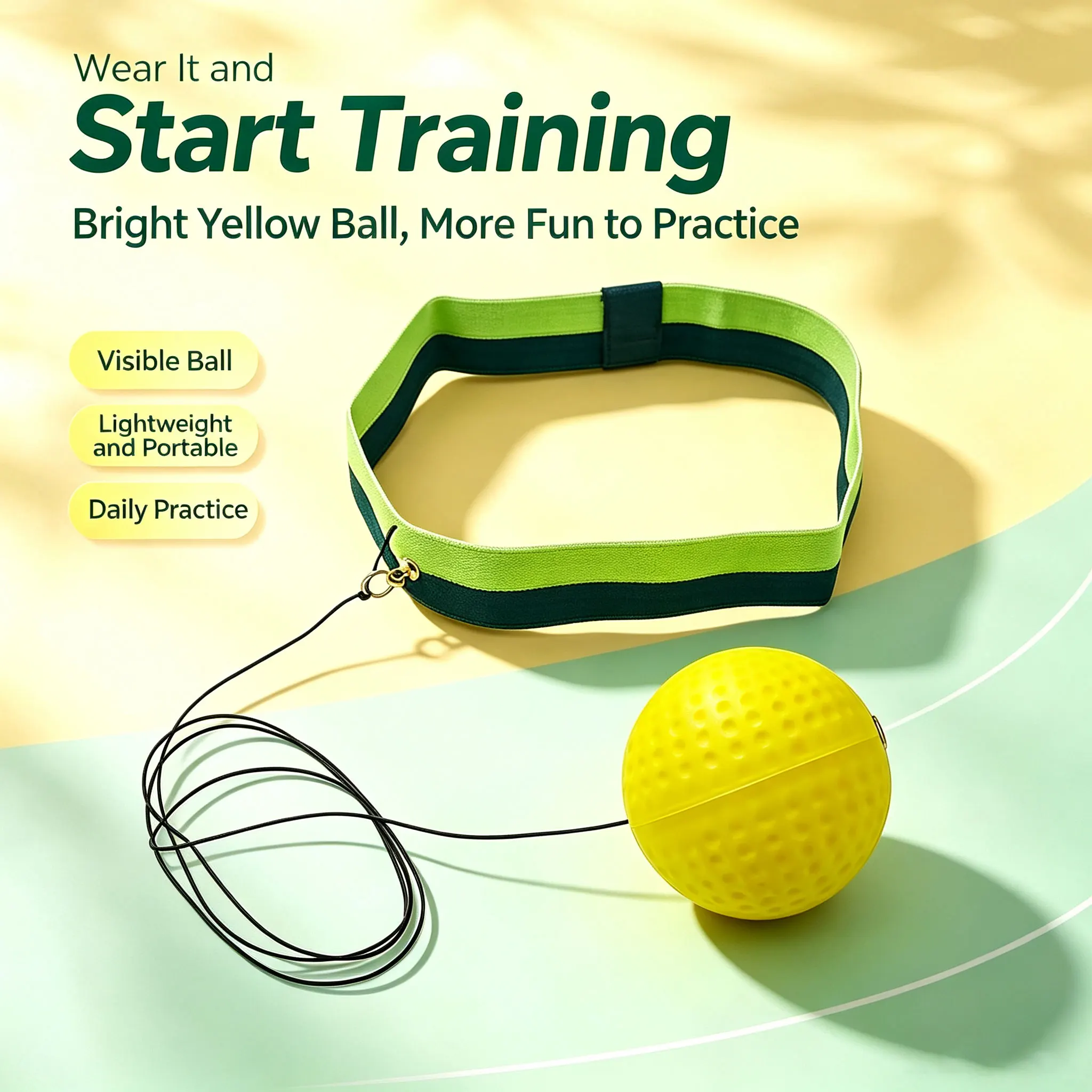 Portable Reaction Ball Punching Speed Training Headband Lightweight Punching Ball Outdoor Fitness Daily Exercise Equipment