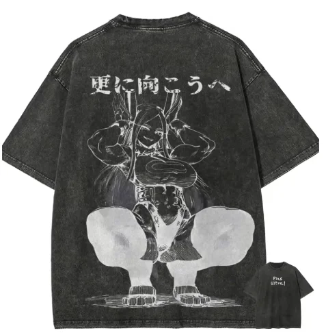 2026 Mirko T-Shirt My Hero Academia Herren Washed Anime Rabbit Hero Grafik Baumwolle Streetwear Plus Ultra Manga