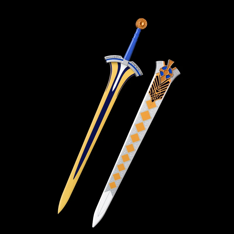 Anime Fate Stay Night, Fate/Prototype Saber Swords, Old Fate, Old Sword, Wooden Scabbard Cosplay Props, Excalibur Sword