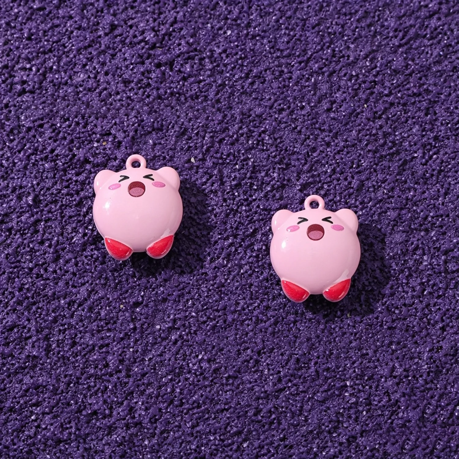 Kawaii Cute Cartoon Kirby Metal Charm Pendant Anime DIY Phone Chain Keychain Bracelet Jewelry Accessories Decoration Gifts