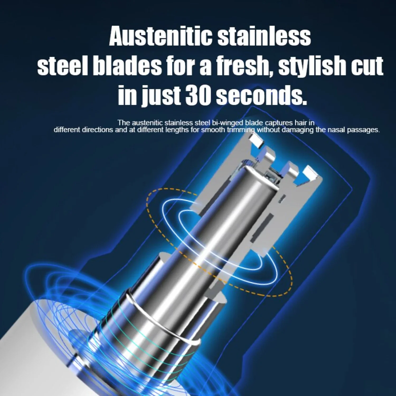 Высококачественный портативный USB-триммер для волос в носу-эффективный инструмент для точного ухода для укладки волос на лице-Компактный и V