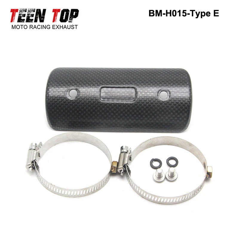 

Carbon Fiber Exhaust Heat Shield Guard Cover Universal Exhaust Pipe Anti-scalding Protector Cover CB650F Z900 TMAX530 Xmax300