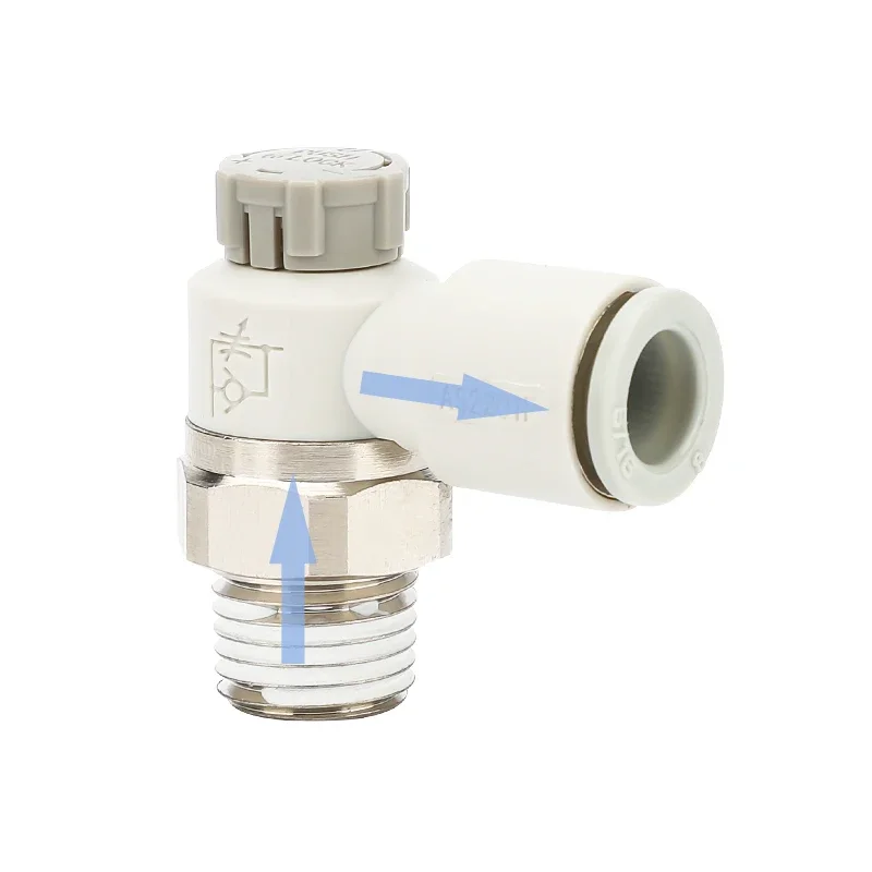 10PCS/Lot Speed Controller with One-touch Fitting Meter-out Throttle valve Pneumatic fitting AS1201F AS2201F 3201F