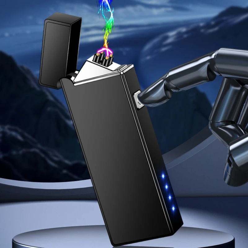 

Double Arc Lighter Silent Ignition Plasma USB Charging Smoking Accessories High Power Flameless Cigarette Lighters Men's Gifts