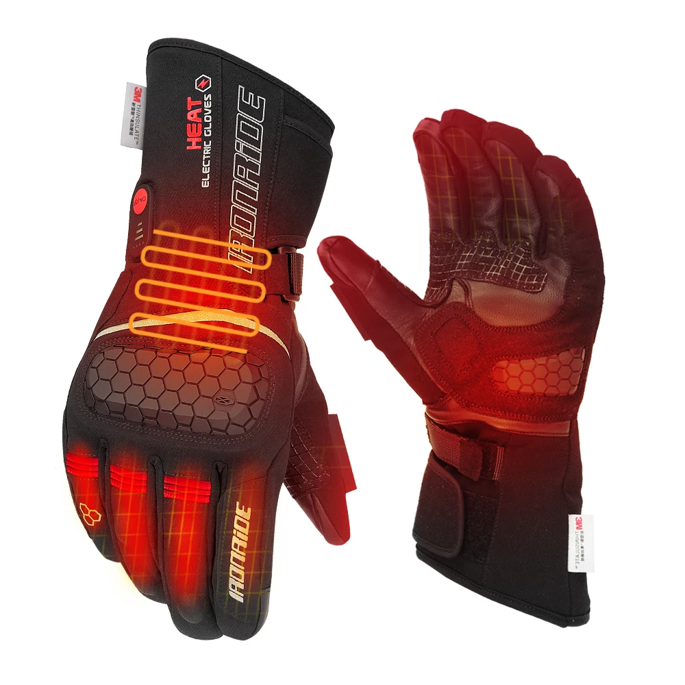 Waterproof Self Heating Gloves Winter Skiing Heating Gloves Electric Heating Motorcycle Gloves