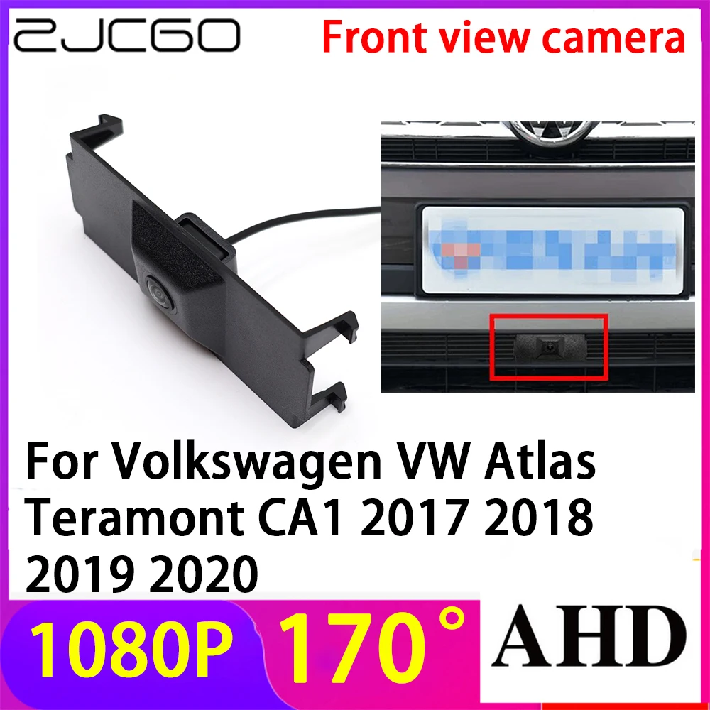 

ZJCGO AHD 1080P LOGO Car Parking Front View Camera Waterproof for Volkswagen VW Atlas Teramont CA1 2017 2018 2019 2020