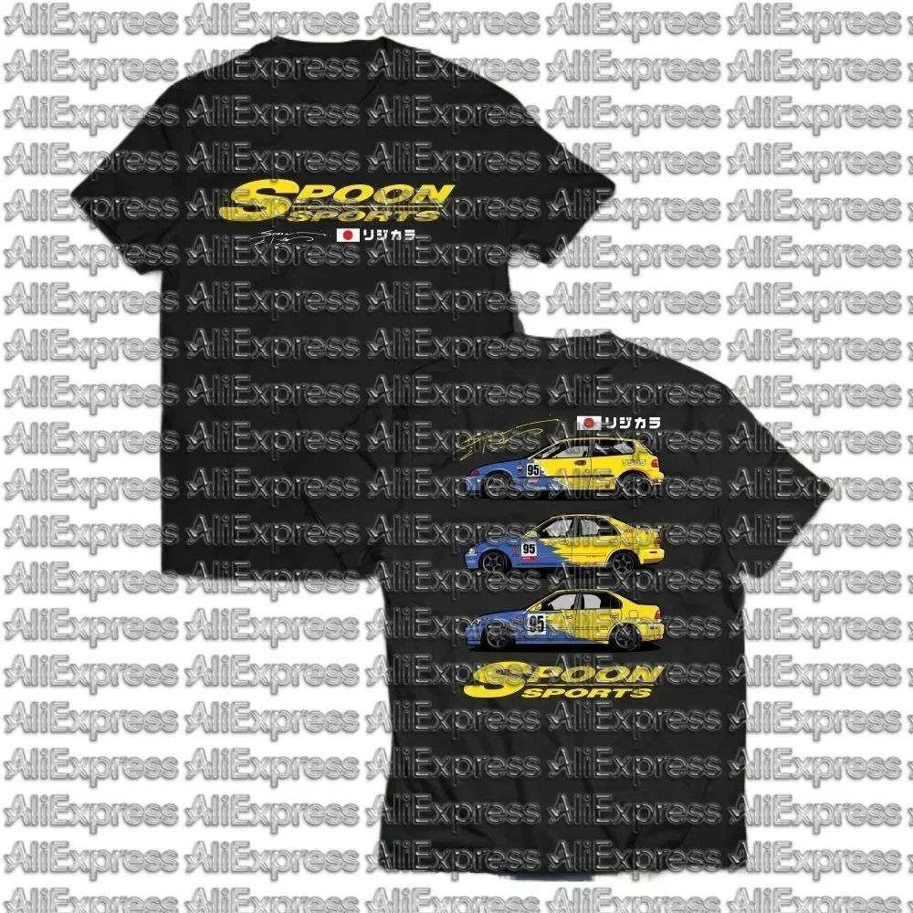 2026 Cycling Enthusiasts Fun Racing Printed Pattern Scooter Pure Cotton Summer Men's and Women's Same Short Sleeved T-shirt
